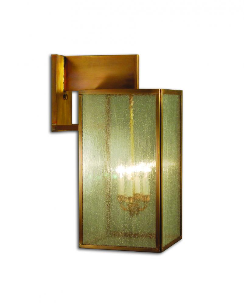 Midtown XLarge Wall Bracket Antique Brass Medium Base Socket Clear Glass