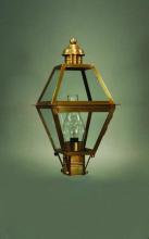 Northeast Lantern 1003-AB-CIM-FST - Post Antique Brass Medium Base Socket With Chimney Frosted Glass