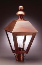 Northeast Lantern 1123-VG-LT3-FST - Post Verdi Gris 3 Candelabra Sockets Frosted Glass