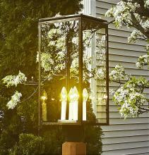 Northeast Lantern 11653-AB-LT4-CLR - Dowtown Post Light With 4 Candelabras