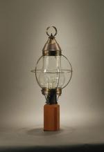 Northeast Lantern 2743-DAB-LT3-CSG - Caged Pear Post Dark Antique Brass 3 Candelabra Sockets Clear Seedy Glass