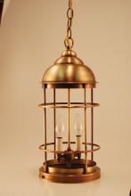 Northeast Lantern 3532-DAB-LT2-CLR - Nautical Hanging Dark Antique Brass 2 Candelabra Sockets Clear Glass