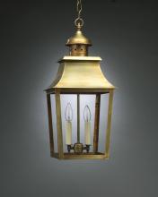 Northeast Lantern 5542-DB-LT2-CLR - Pagoda Hanging Dark Brass 2 Candelabra Sockets Clear Glass