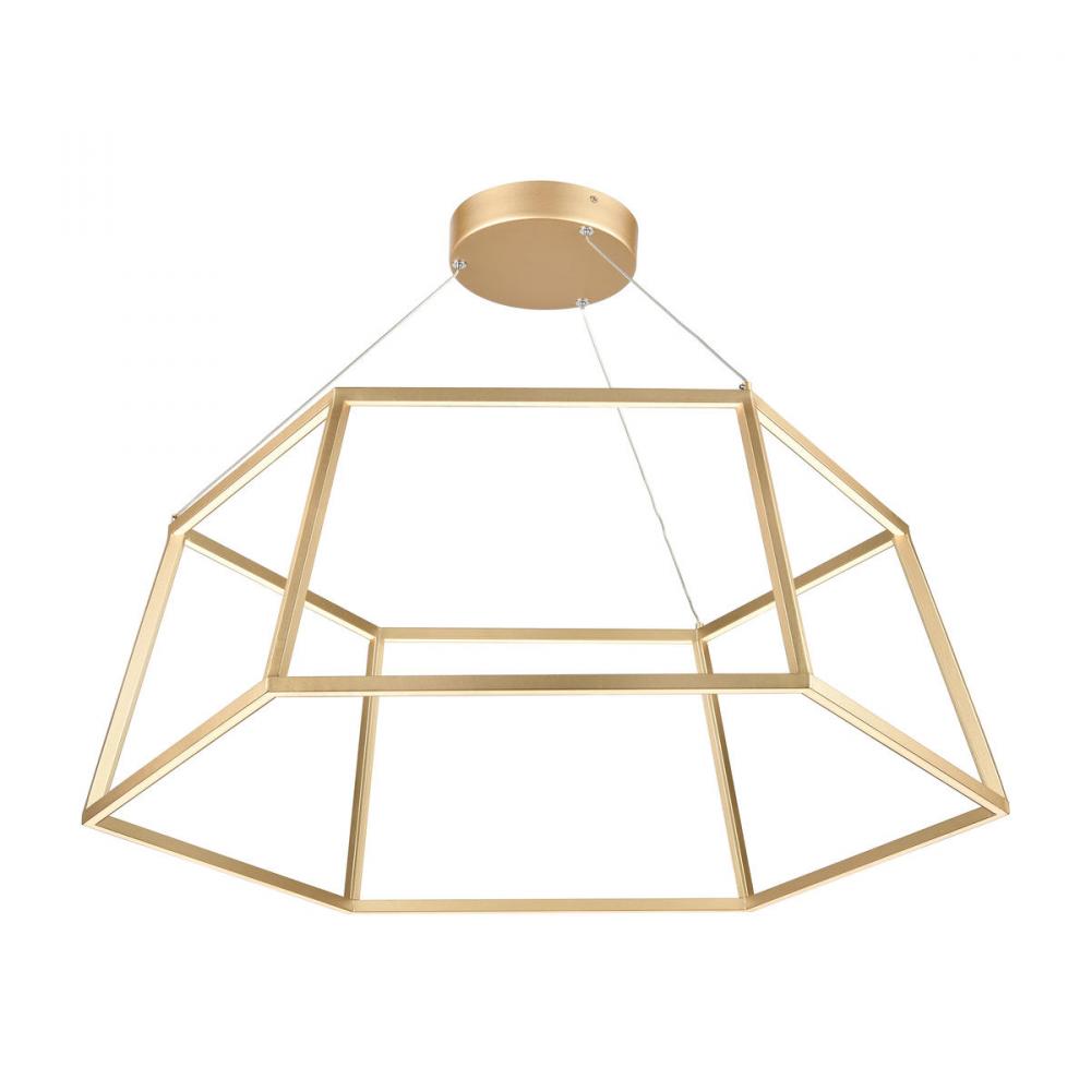 Minimalist 23.25'' Wide LED Pendant - Soft Gold