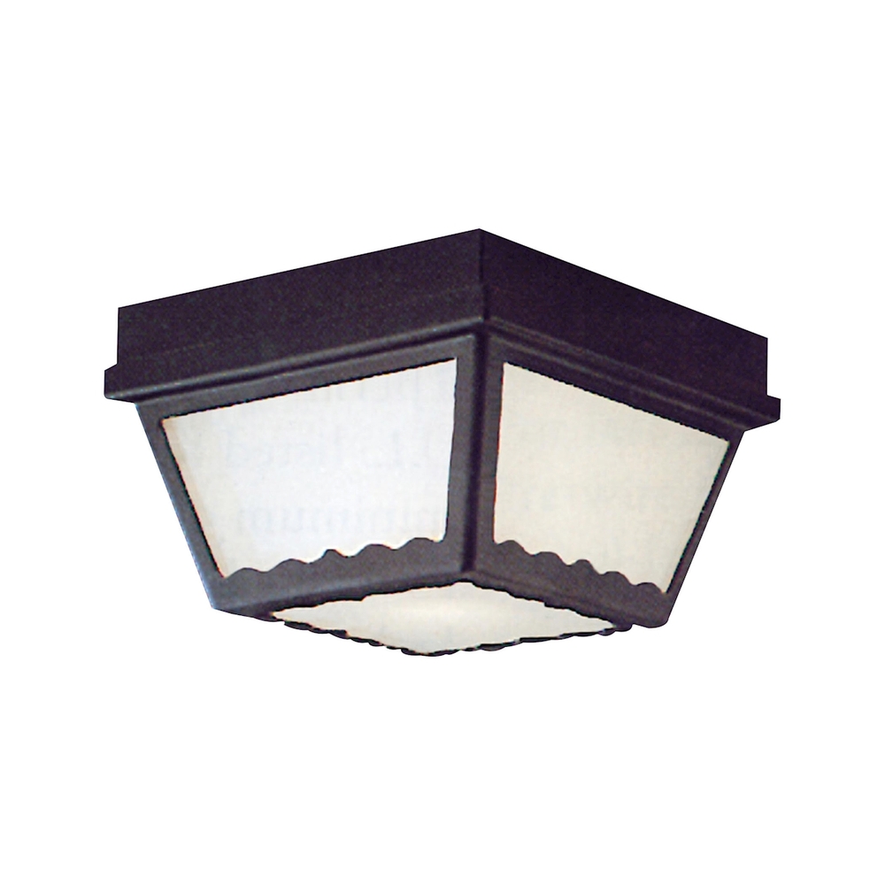 Thomas - Outdoor Essentials 9.5'' Wide 2-Light Outdoor Flush Mount - Black