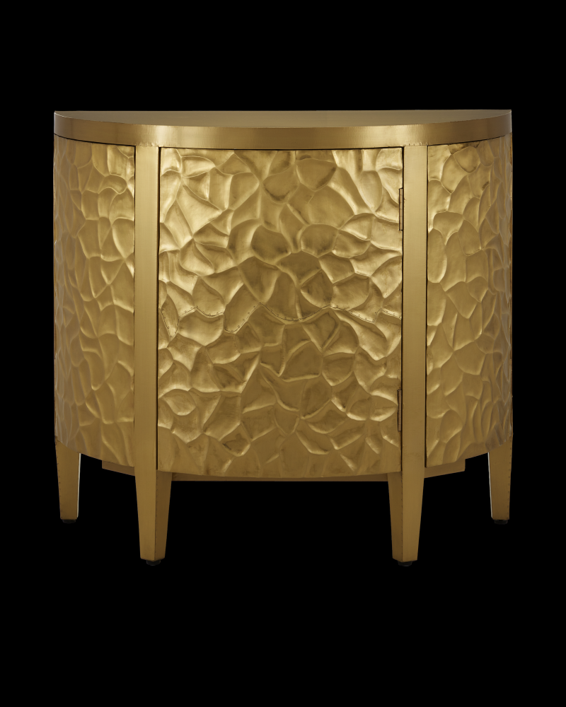 Auden Brass Demi-Lune Cabinet