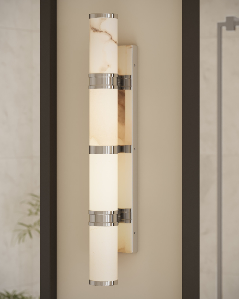 Brenham Large Nickel Wall Sconce