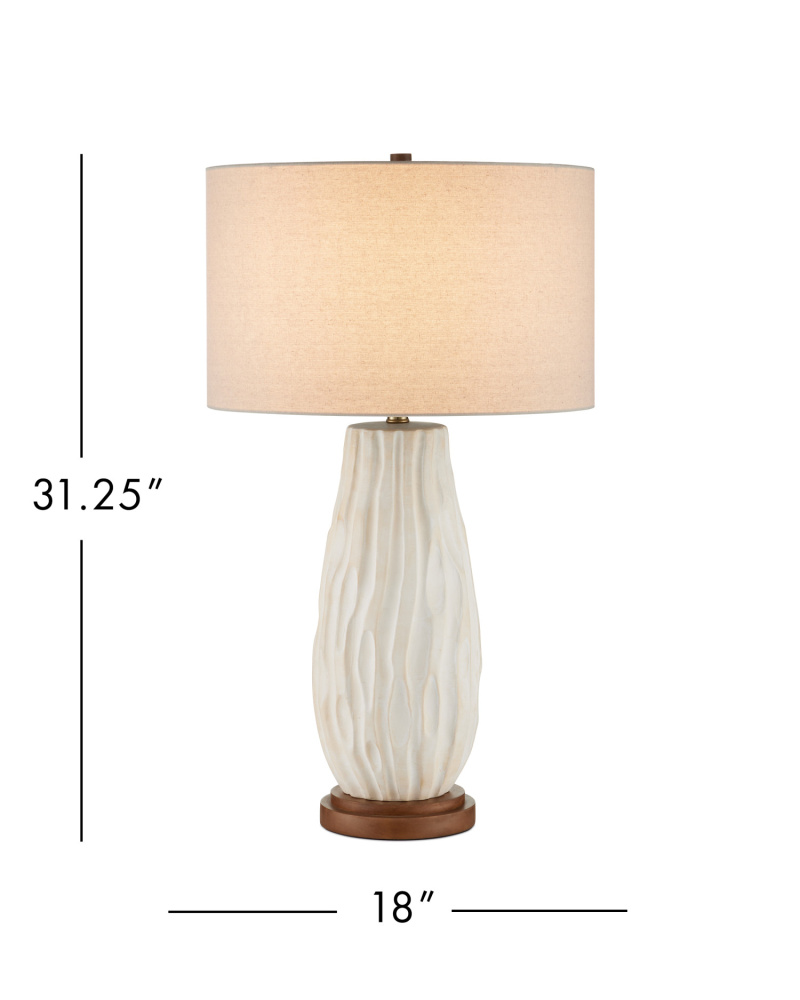 Water-borne White Table Lamp