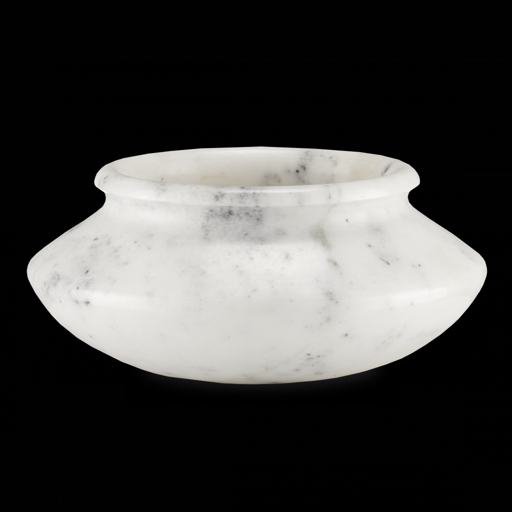 Punto Small White Marble Bowl