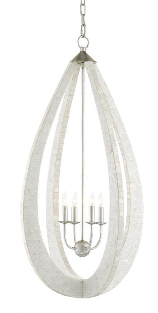 Arietta White Teardrop Chandelier