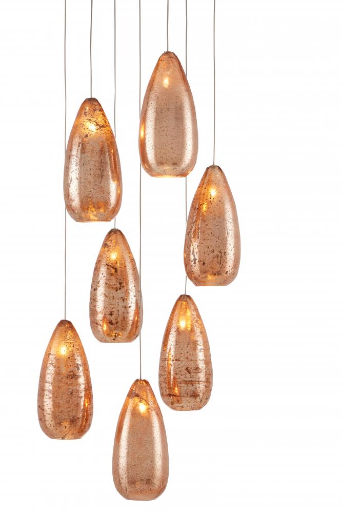 Rame 7-Light Round Multi-Drop Pendant