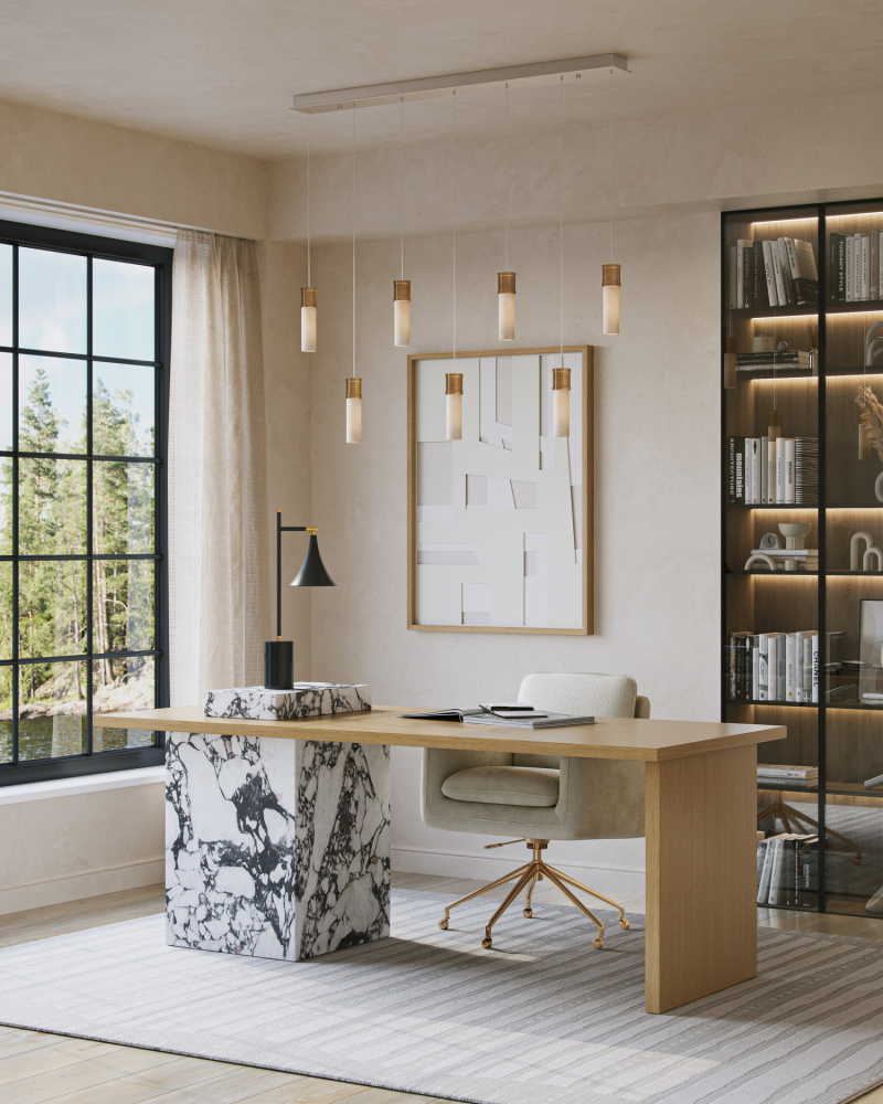 Cannula 7-Light Linear Multi-Drop Pendant