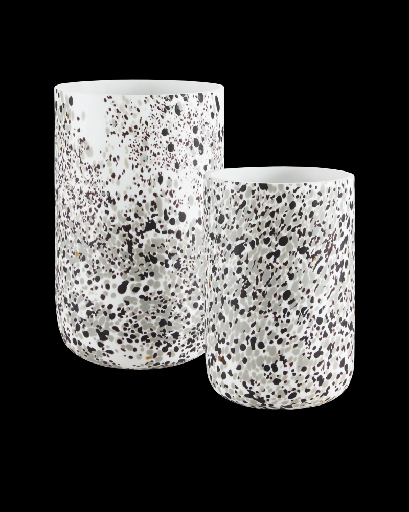 Pari White Confetti Vase Set o