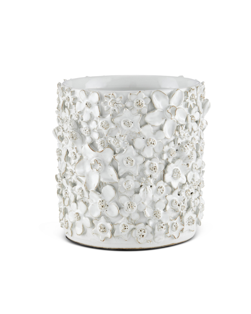 Jessamine Small White Cachepot