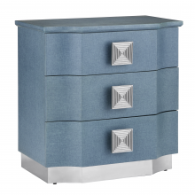 Currey 3000-0282 - Maya Blue Linen Chest