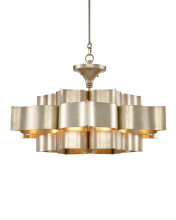 Currey 9000-0051 - Grand Lotus Large Silver Chandelier