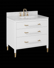 Currey 3800-0007 - Verona 36" White Vanity with Rectangular Undermount Sink