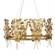 Currey 9000-0975 - Golden Eucalyptus Round Chandelier