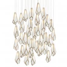 Currey 9000-1039 - Glace White 36-Light Round Multi-Drop Pendant