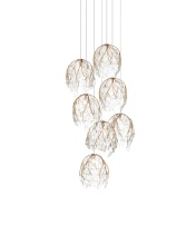 Currey 9000-1389 - Banyan 7-Light Round Multi-Drop Pendant