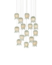 Currey 9000-1398 - Polpo Green 15-Light Round Multi-Drop Pendant