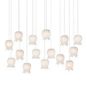 Currey 9000-1407 - Polpo White 15-Light Linear Multi-Drop Pendant