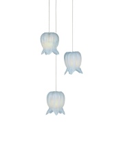 Currey 9000-1412 - Polpo Blue 3-Light Round Multi-Drop Pendant