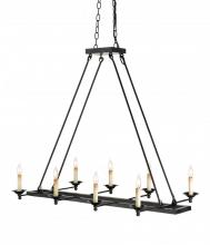 Currey 9816 - Houndslow Black Rectangular Chandelier