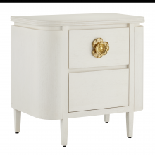 Currey 3000-0279 - Briallen White Nightstand