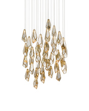 Currey 9000-0708 - Glace Mirror 36-Light Round Multi-Drop Pendant