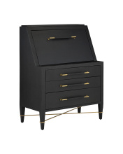 Currey 3000-0268 - Verona Black Secretary Desk