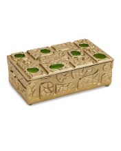 Currey 1200-0936 - Beau Monde Gold & Green Box
