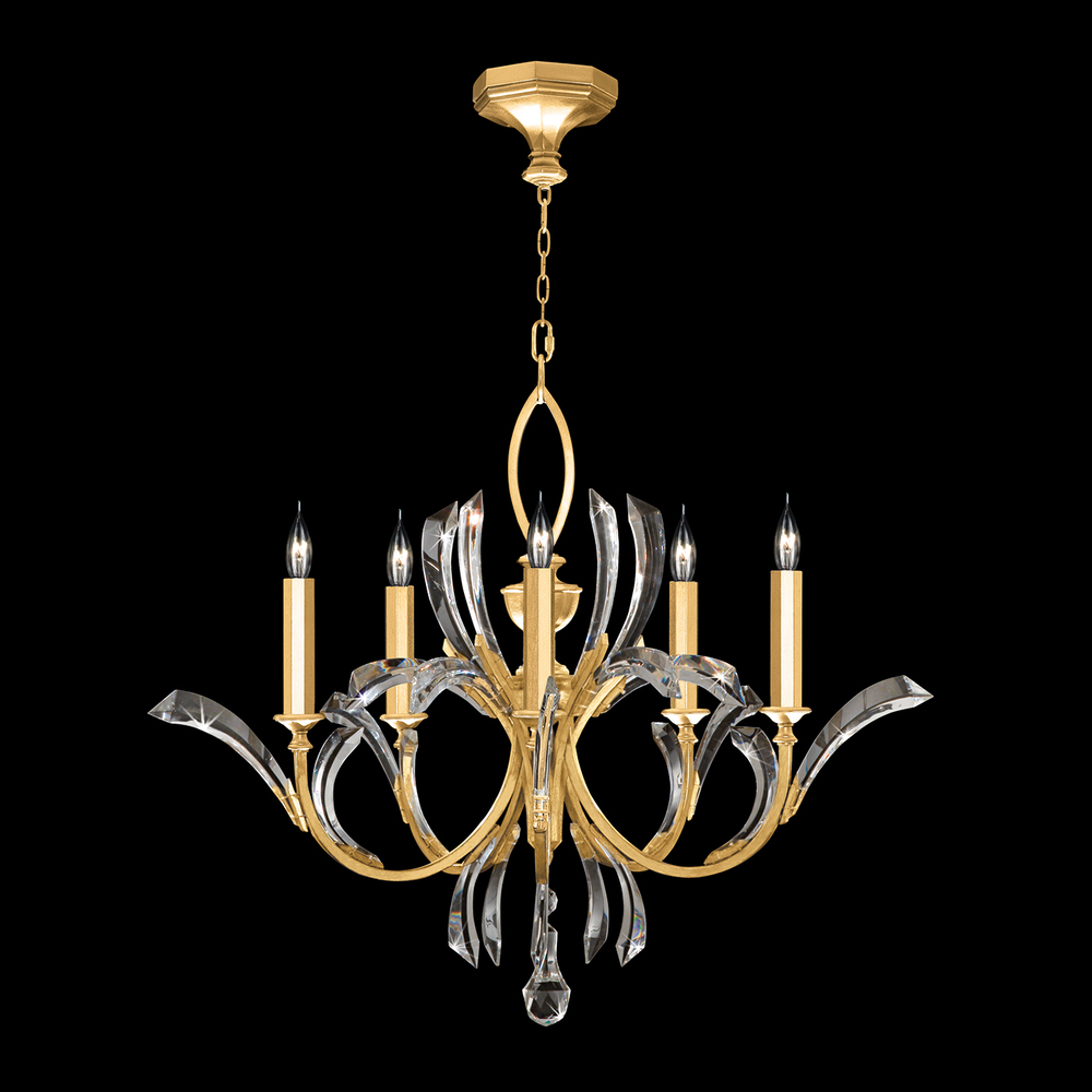 Beveled Arcs 36"W Round Chandelier