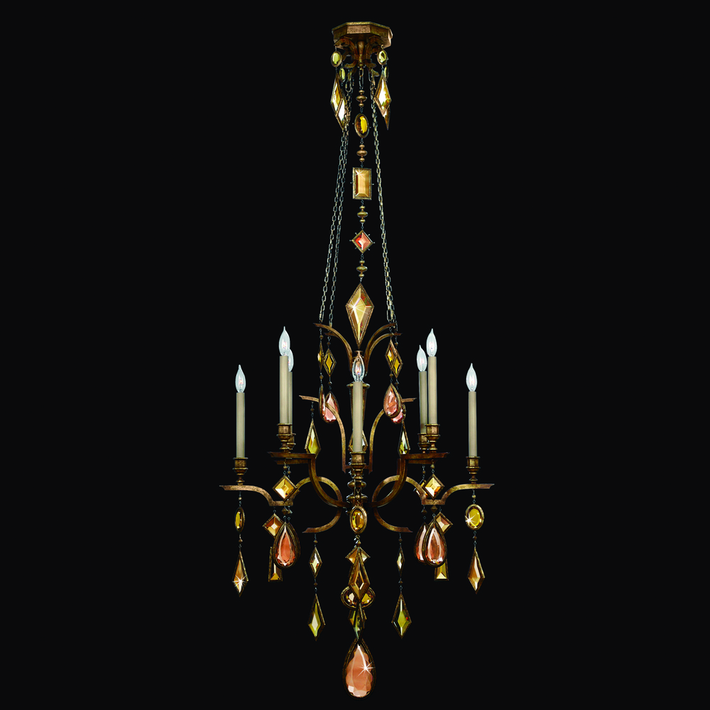 Encased Gems 31" Round Chandelier