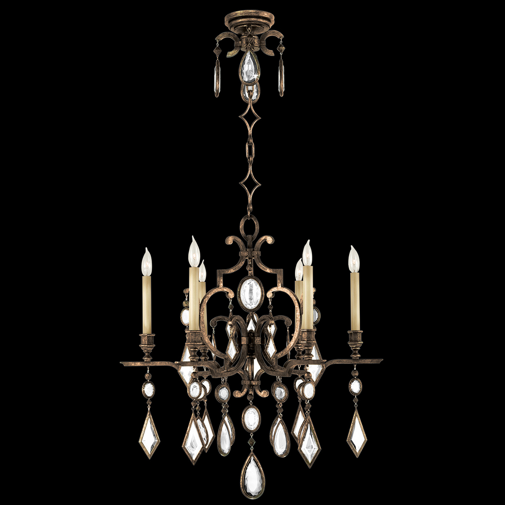 Encased Gems 29"W Round Chandelier