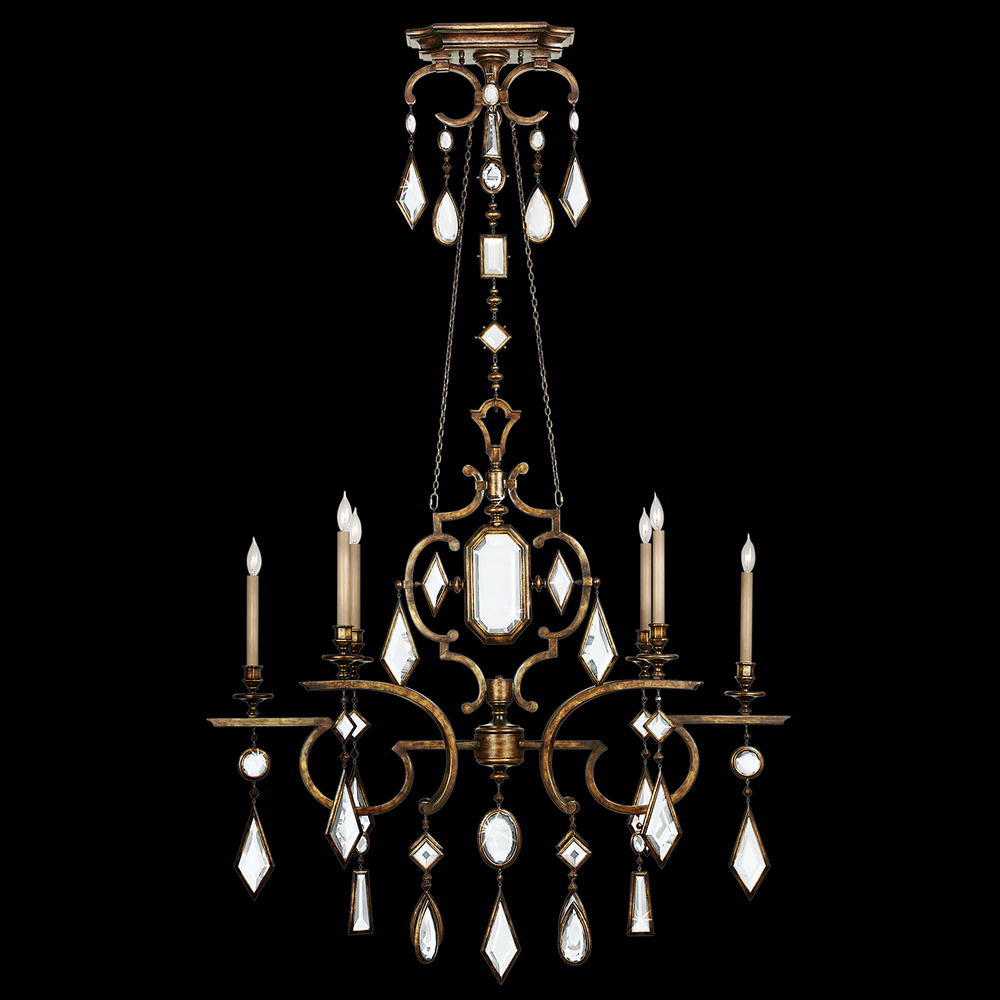 Encased Gems 50" Oblong Chandelier