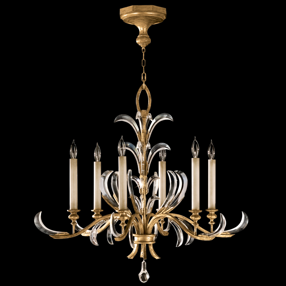 Beveled Arcs 37"W Round Chandelier