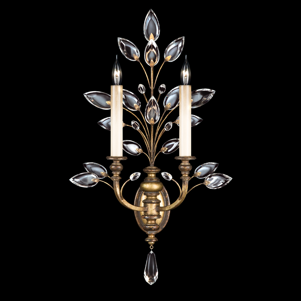 Crystal Laurel 28" Sconce