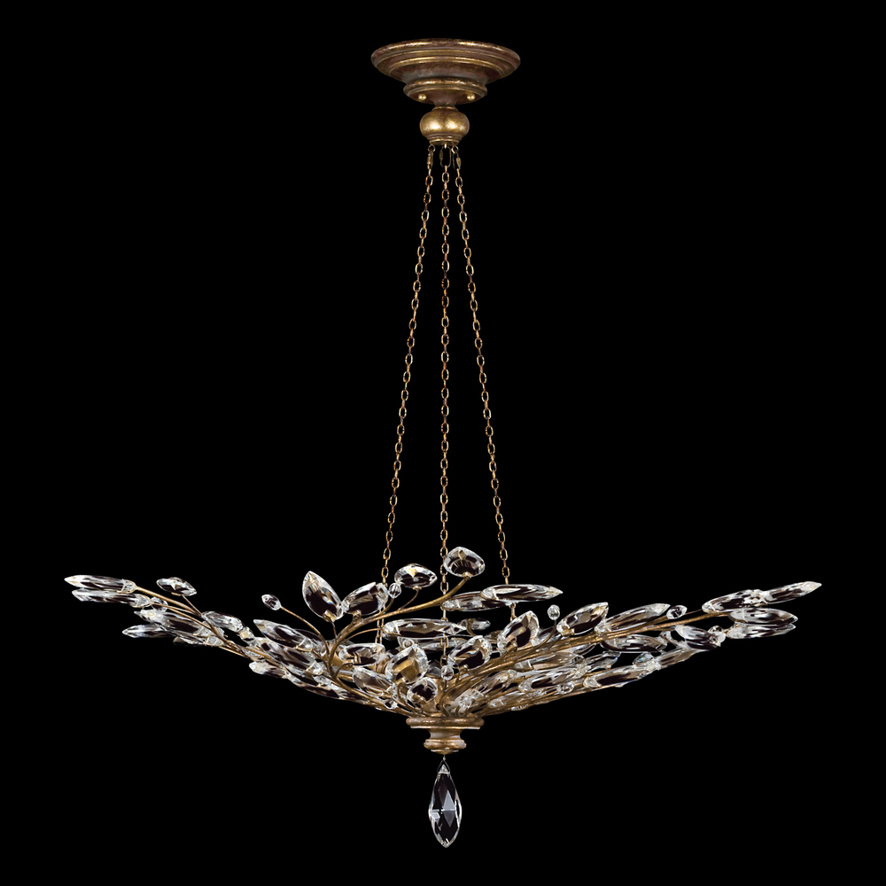 Crystal Laurel 47"W Round Pendant